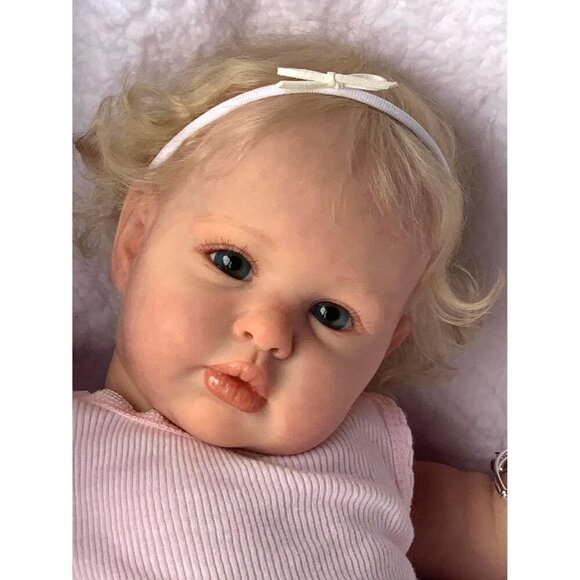 🆕24 Inch  Girl Silicone Realistic with Hair & Toys Newborn Reborn  Baby Doll - Picture 5 of 5